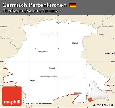 Classic Style Simple Map of Garmisch-Partenkirchen