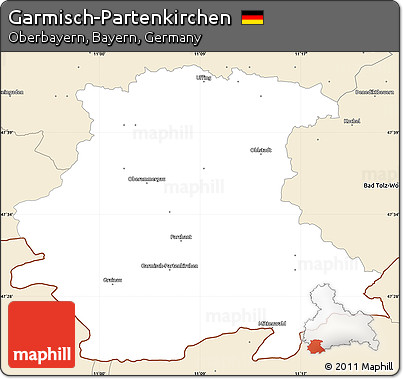 Classic Style Simple Map of Garmisch-Partenkirchen