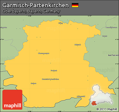 Savanna Style Simple Map of Garmisch-Partenkirchen