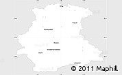 Silver Style Simple Map of Garmisch-Partenkirchen, single color outside