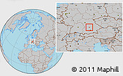 Gray Location Map of Ingolstadt