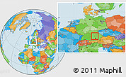 Political Location Map of Ingolstadt, within the entire country