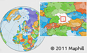 Political Location Map of Ingolstadt, highlighted grandparent region