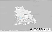 Gray 3D Map of Miesbach, single color outside