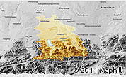 Physical 3D Map of Miesbach, desaturated