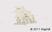 Shaded Relief 3D Map of Miesbach, single color outside