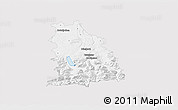 Silver Style 3D Map of Miesbach, single color outside