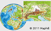 Physical Location Map of Miesbach, highlighted parent region, highlighted grandparent region