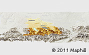 Physical Panoramic Map of Miesbach, lighten, semi-desaturated