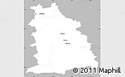 Gray Simple Map of Miesbach, single color outside