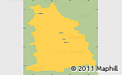 Savanna Style Simple Map of Miesbach, single color outside
