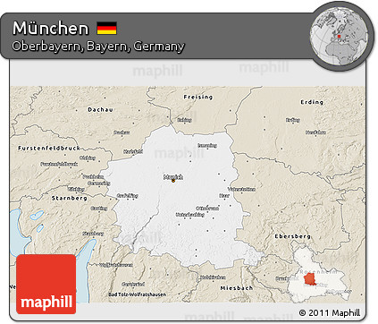 Classic Style 3D Map of München