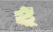 Physical 3D Map of München, darken, desaturated