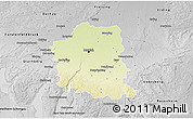Physical 3D Map of München, desaturated