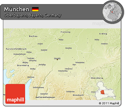 Physical 3D Map of München