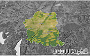 Satellite 3D Map of München, desaturated