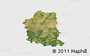 Satellite 3D Map of München, single color outside