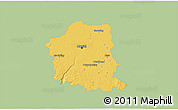 Savanna Style 3D Map of München, single color outside
