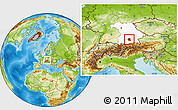 Physical Location Map of München, highlighted grandparent region