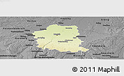 Physical Panoramic Map of München, darken, desaturated