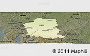 Physical Panoramic Map of München, darken