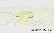 Physical Panoramic Map of München, lighten