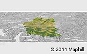 Satellite Panoramic Map of München, lighten, desaturated