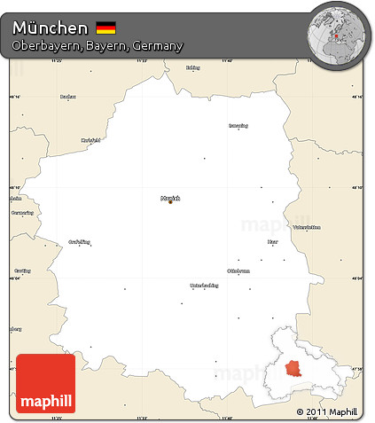 Classic Style Simple Map of München