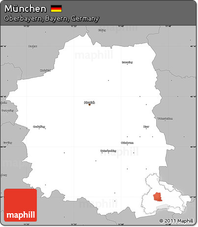 Gray Simple Map of München