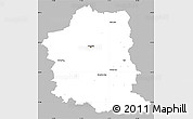 Gray Simple Map of München, single color outside