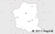 Silver Style Simple Map of München, cropped outside