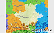 Physical Map of Rosenheim, political outside