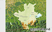 Physical Map of Rosenheim, satellite outside
