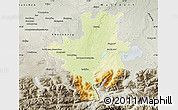 Physical Map of Rosenheim, semi-desaturated