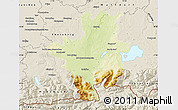 Physical Map of Rosenheim, shaded relief outside