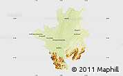Physical Map of Rosenheim, single color outside