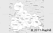 Silver Style Simple Map of Oberbayern