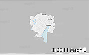 Gray 3D Map of Starnberg, single color outside