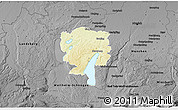 Physical 3D Map of Starnberg, darken, desaturated