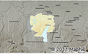 Physical 3D Map of Starnberg, darken, semi-desaturated