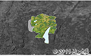 Satellite 3D Map of Starnberg, darken, desaturated