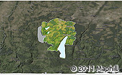 Satellite 3D Map of Starnberg, darken, semi-desaturated