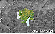 Satellite 3D Map of Starnberg, desaturated