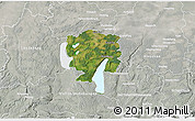 Satellite 3D Map of Starnberg, lighten, semi-desaturated