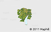 Satellite 3D Map of Starnberg, single color outside