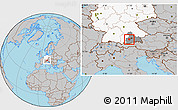 Gray Location Map of Starnberg, highlighted country, highlighted parent region