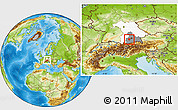 Physical Location Map of Starnberg, highlighted parent region, highlighted grandparent region