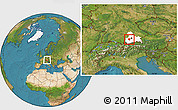 Satellite Location Map of Starnberg, highlighted parent region