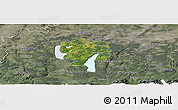 Satellite Panoramic Map of Starnberg, semi-desaturated