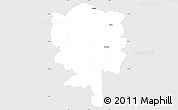 Silver Style Simple Map of Starnberg, single color outside